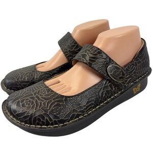 Alegria Paloma Mary Jane Womens 42 11.5 12 Bronze Leaf PAL-577 Hook Loop Brown